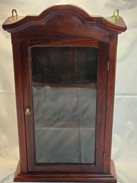 Wooden & Glass Wall Cabinet, Glass Front Door 3 Shelf