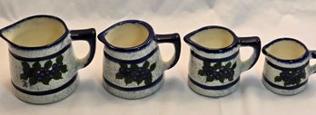 Maine Pottery Measuring Cup Set