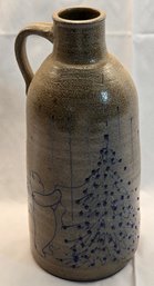 Vintage Salmon Falls Stoneware Decorated Jug Salt Glazed