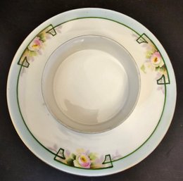 Vintage Nippon 2 Tier Serving Plate Hand Painted