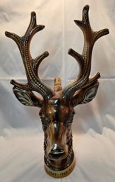 Vintage Ceramic Elk Head 17' Liquor Decanter 100 Tears Elks