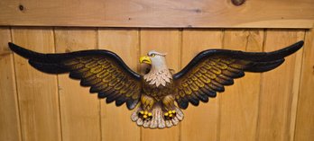 Vintage Cast Iron Painted American Eagle 3 Feet Wingspan