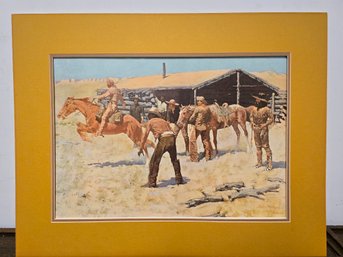 Vintage Frederic Remington Coming And Going Of The Pony Express