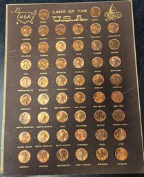 Land Of USA Stamped State Penny Collection 50 States 1973