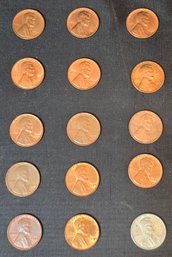 15 Wheat Pennies AV-UNC