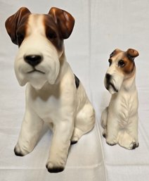 Vintage Porcelain Dog Figures Schnauzer Scottie Dogs