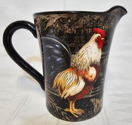 Ceramic Pitcher Rooster Front