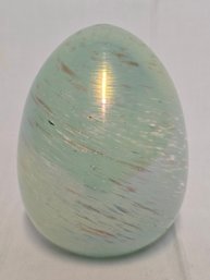 Art Glass Hollow Egg Paper Weight Decor