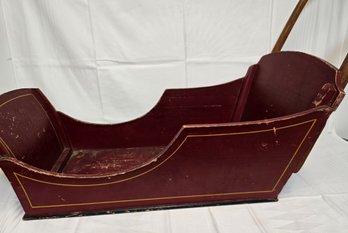 Antique Sleigh Top, Childs Sleigh Old Red Paint