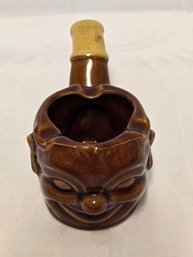 Vintage Ceramic Ashtray Pipe With Face Front