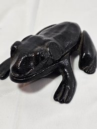 Small Hinged Cast Iron 4' Frog Trinket Holder