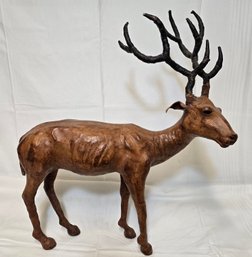 Vintage Leather Deer/elk Figure 23' Tall