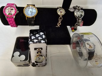 Lot Of 6 Mickey Mouse Disney Wristwatches