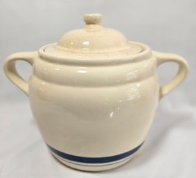 Vintage Roseville Ceramic Beanpot With Lid