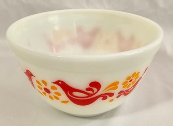 VINTAGE ~PYREX OVENWARE~ FRIENDSHIP BIRDS #407 1 1/2Pint MIXING BOWL MADE IN USA