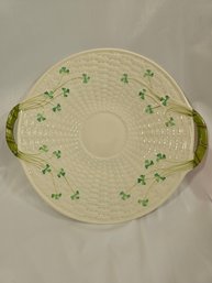 Vintage Belleek Ireland Porcelain 9.5' Shamrock Plate