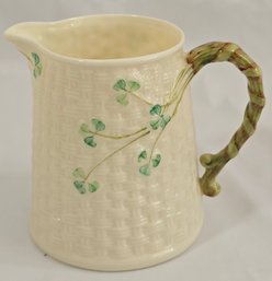 Vintage Belleek Ireland Porcelain 4.5' Shamrock Pitcher