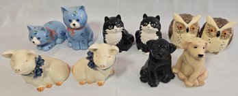 Vintage Animal Salt N Pepper Shaker Lot