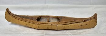 Vintage 1960's Birch Bark Souvenir Canoe 15'