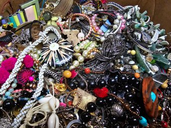 Costume Jewelry 48 Pounds Unsearched Box Lot #1