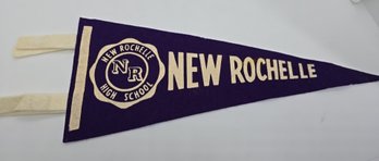 Vintage Felt Banner New Rochelle Hih School