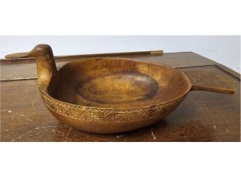 Vintage Wood Duck Bowl