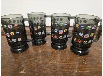 4 Vintage Gas Station NFL Team Glasses
