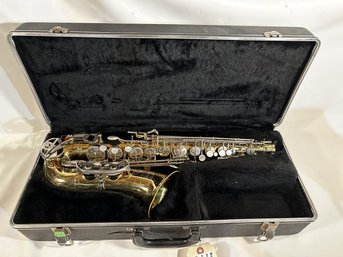 Bundy Model 2 Lacquered Alto Saxophone With Case, Missing Pieces