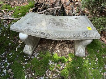 Cement Garden Bench 17' Tall X 37' Wide