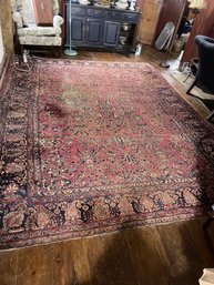 Sarouk Room Size Rug, Worn In Center,  106'x11'6' Long