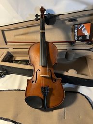 3/4 Size Violin, Wood, Made In China, With Zip Around Case, With Bow, Strings Missing