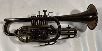 Besson Lacquer Bb Cornet With Case, Missing Pieces, Poor Condition