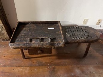 Cobbler's Bench; Leather Straps For Seat  48.5' Long  X 20' Wide X 16' Tall