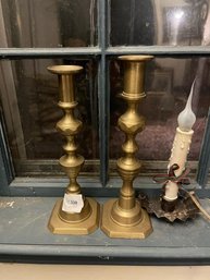 Pair Of Brass Candlesticks