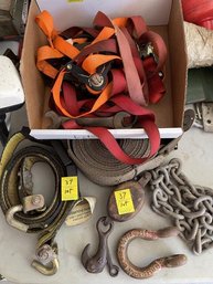 Lot Of Tie Down Straps   Block & Clevis