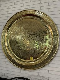 Brass Tray, India, 38' Diameter