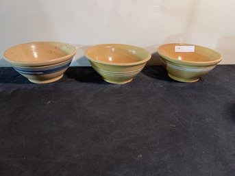 Lot Of (3) Bowls, Some Cracks