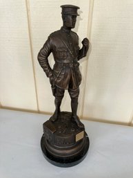 306 The Big Fella, Bronze Statue Of General Michael Collins, 16' H, 6 1/2' Marble Base