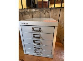 Bisley Metal 5 Drawer Table Top File Cabinet, 11'W X 16'D X 13'T