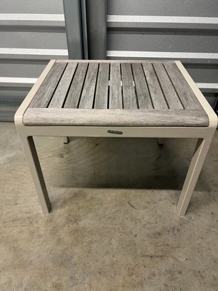 Gloster Teak And Aluminum Side Table