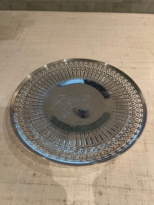 Tiffany & Co Vintage Sterling Silver Plate Tray Open Work