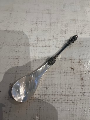 Asprey Mother Of Pearl And Sterling Caviar Spoon