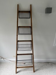 Leaning Wall Basket Shelf