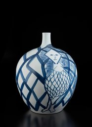 Diamond Person, 2011 White Chinese Porcelain Pot, Jingedezhen