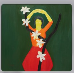 Dancer, 1981 Oil On Gessoed Panel