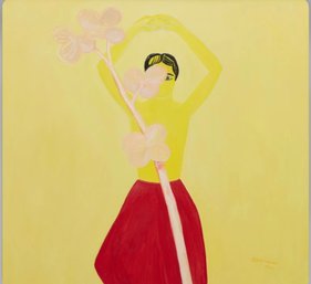 Dancer #3, 1981 Oil On Gessoed Panel