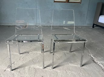 Pair Acrylic Of Chairs