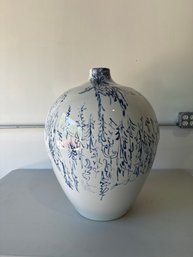 Large Blue And White Porcelain Pot