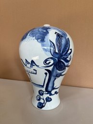 Flowers And Beetle - White Chinese Porcelain Pot