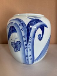 Blue And White Porcelain Bowl With Bird